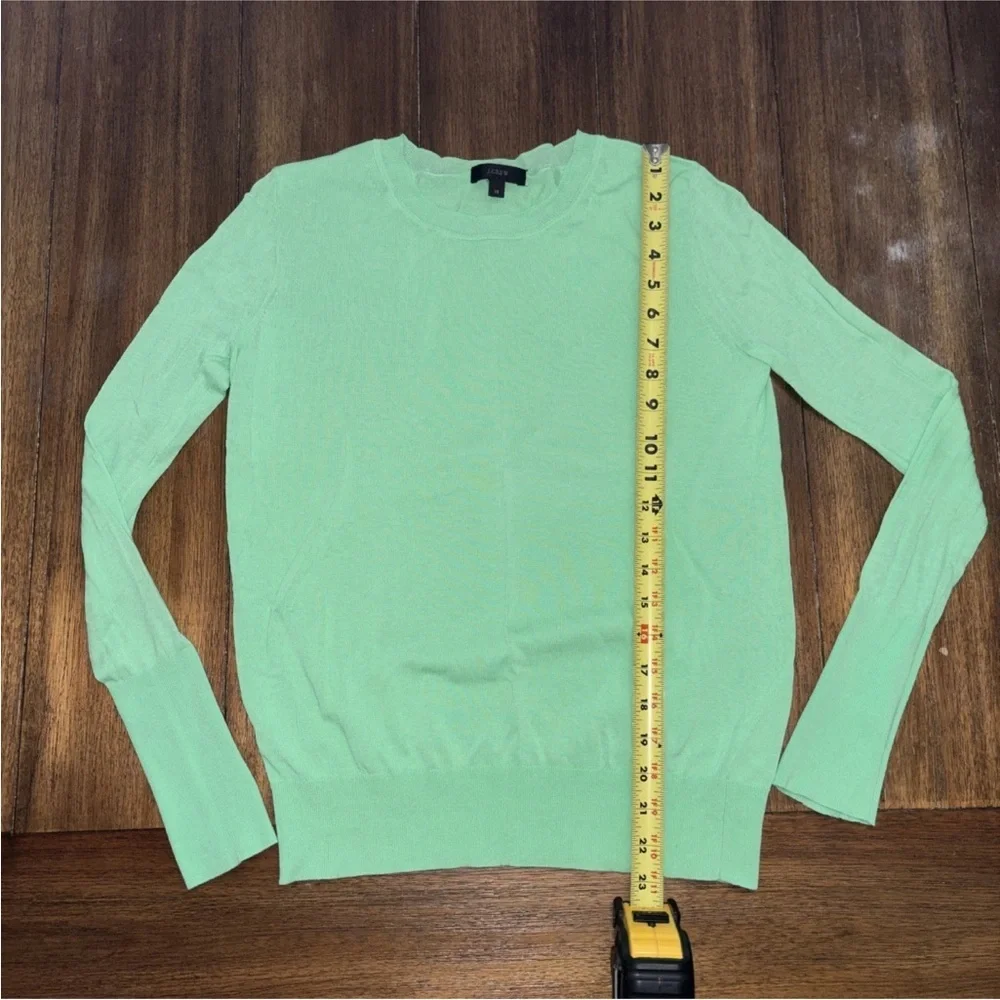 J. Crew Lime Green Crew Neck Summer Teddie Sweater